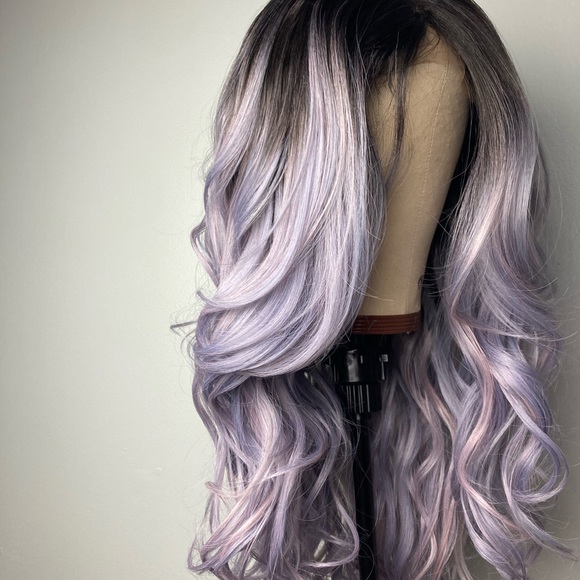 Ombre Light Gray Lace Wigs - Picture 4 of 11